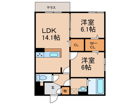 Tiedeurの物件間取画像